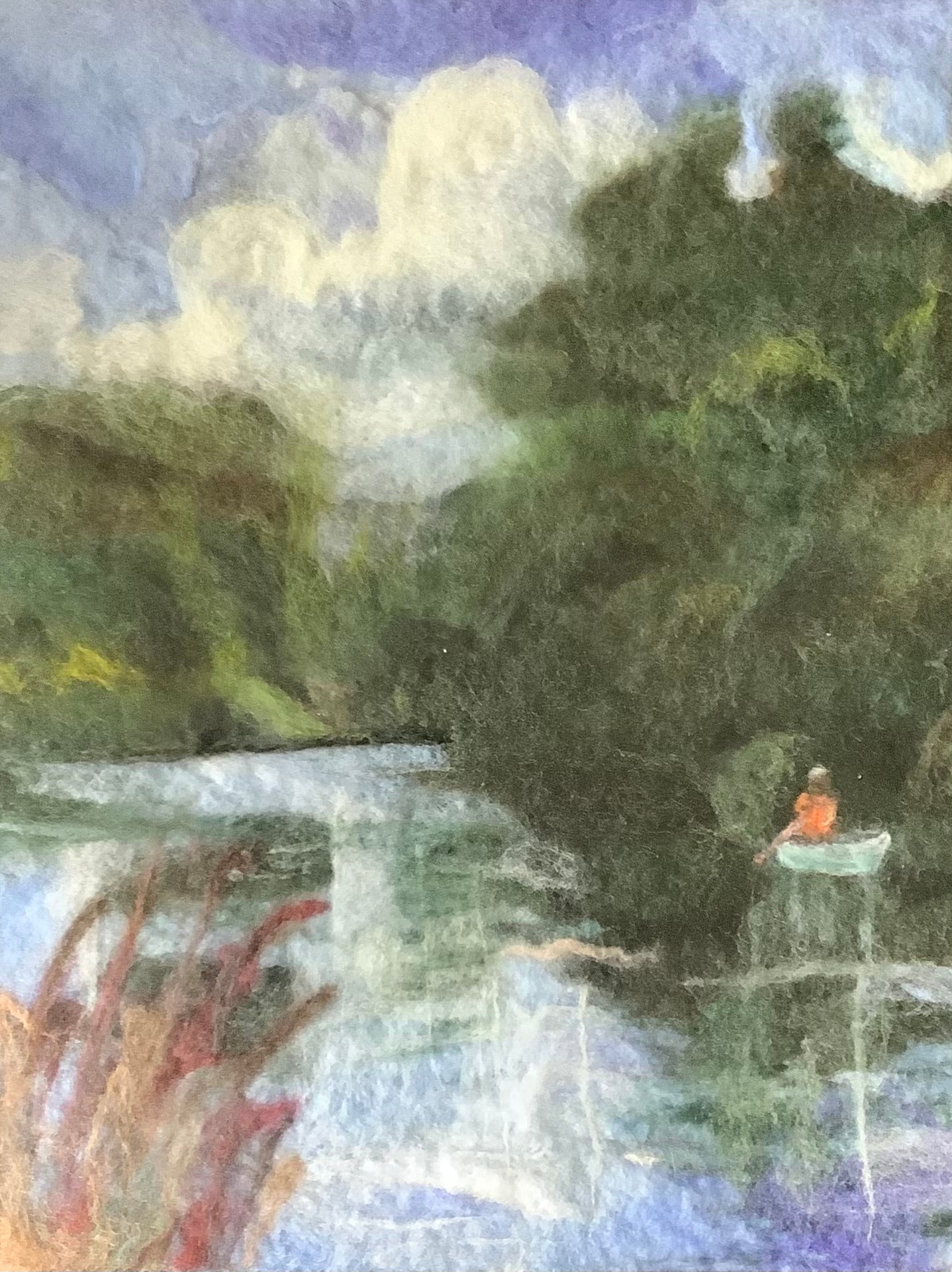 Needle Felted Painting with Wool, a Summer Scene. August 17, 12-4 pm